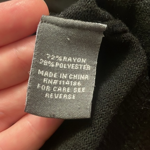 89th & MADISON Women’s Cropped Black Open Front Sweater 3/4 Sleeve Size Small - Picture 10 of 10